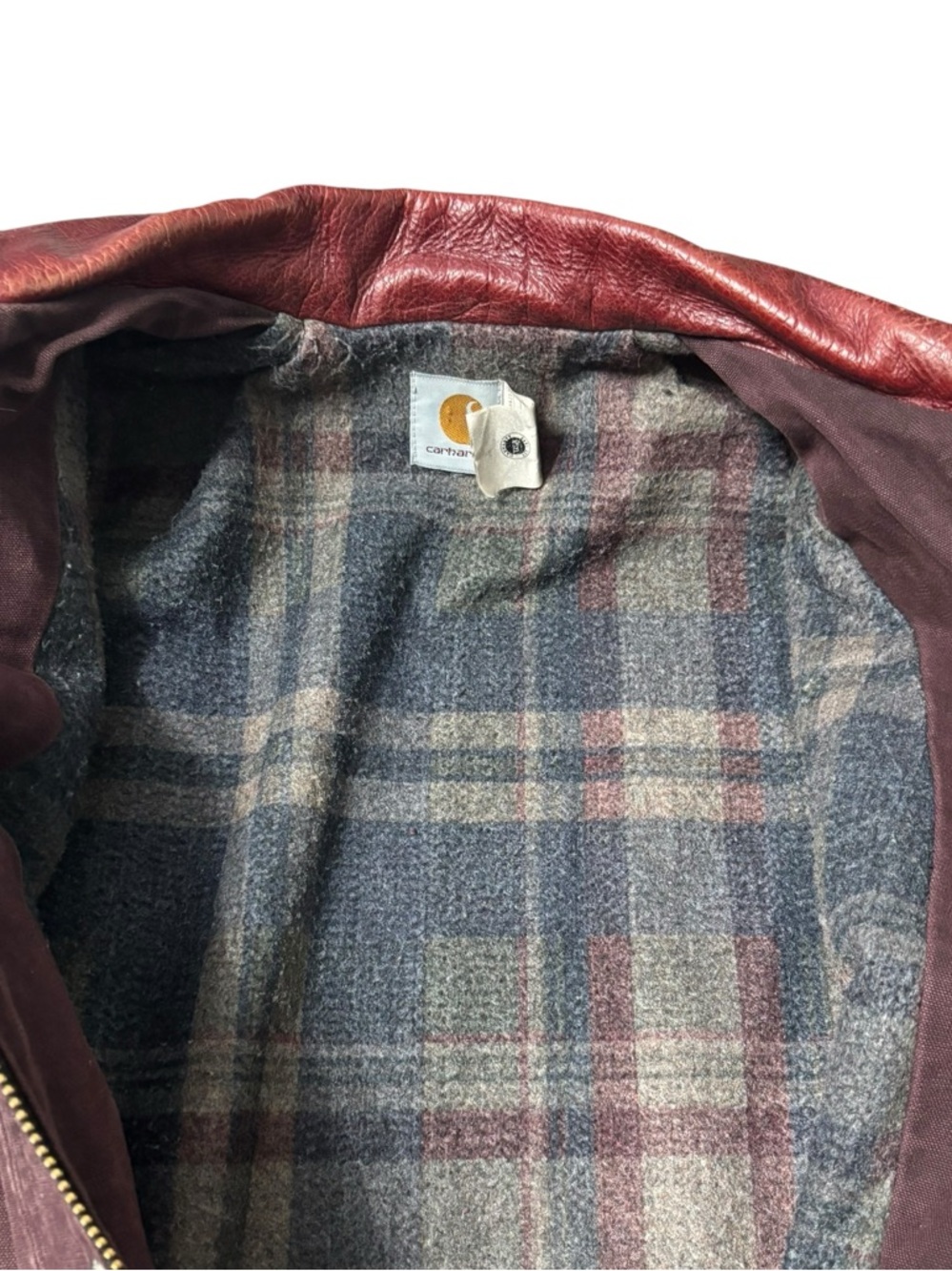 Vintage 90s Carhartt C10BRG blanket lined utility canvas chore barn jacket XXL - Picture 4 of 5